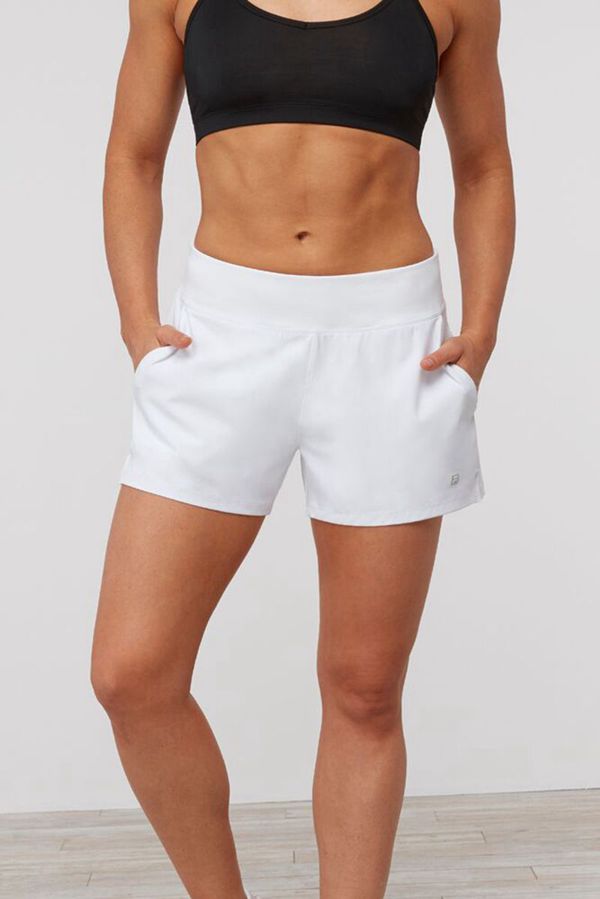 Fila Double Layer Women's Shorts - White,NZ 372-93182